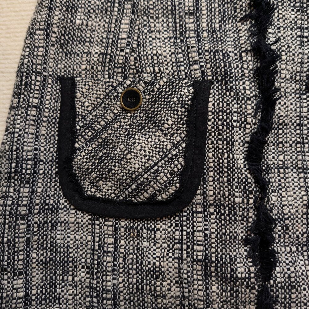 Trina Turk Los Angeles tweed pencil skirt - size 0 - black/cream - Picture 8 of 9